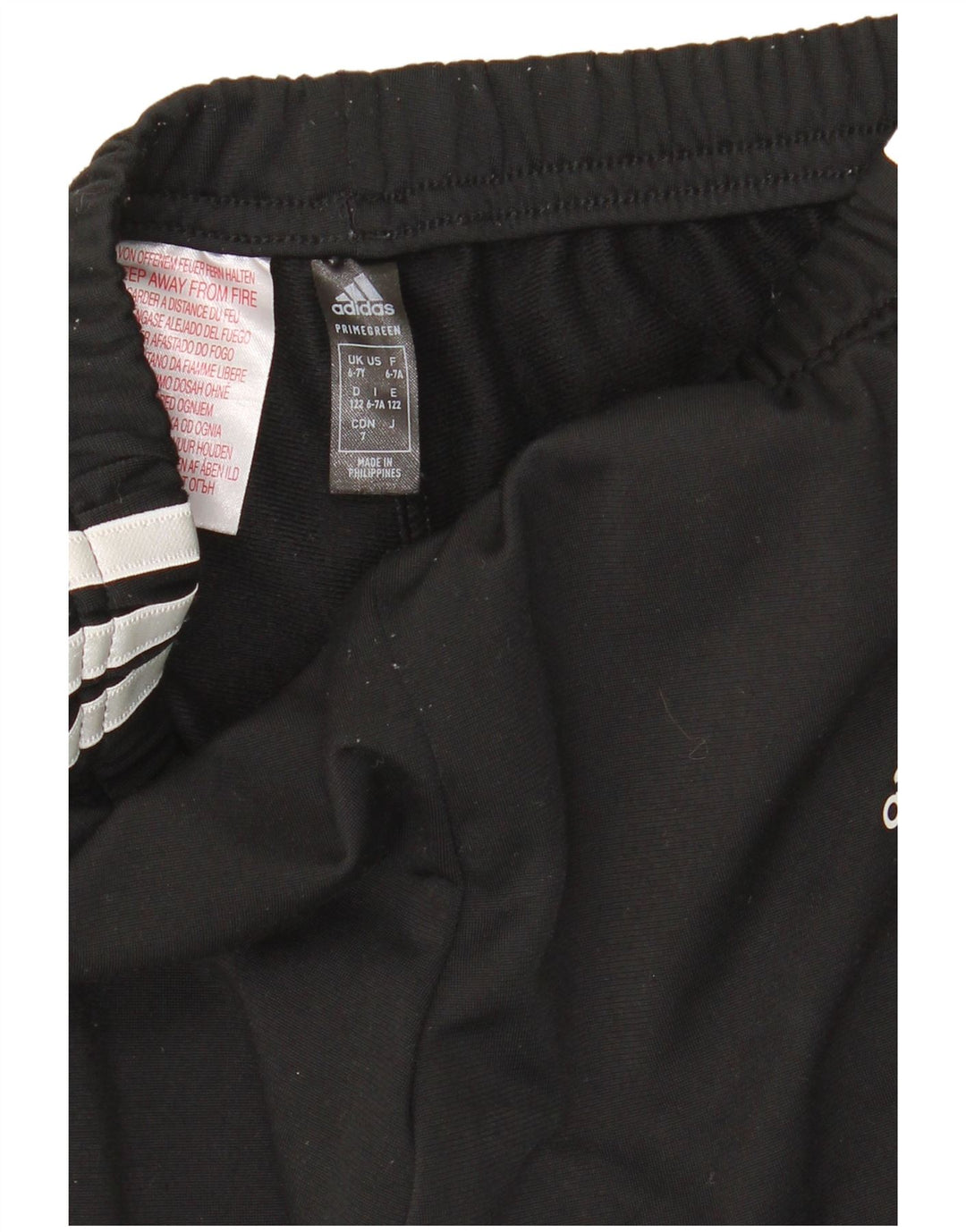 ADIDAS Girls Tracksuit Trousers 6-7 Years  Black Polyester