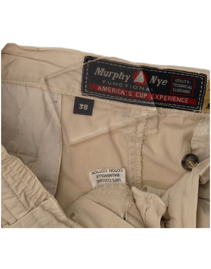 Murphy & Nye Pantalones cortos cargo para hombre W38 XL Algodón beige