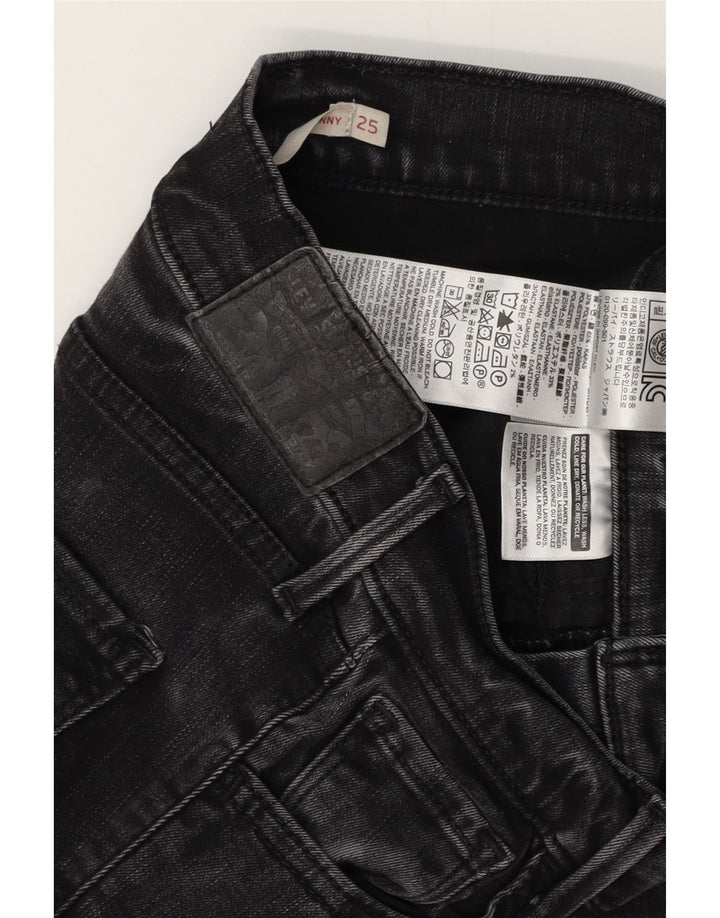 LEVI'S Jeans súper ajustados de talle alto 720 para mujer W25 L26 Algodón negro