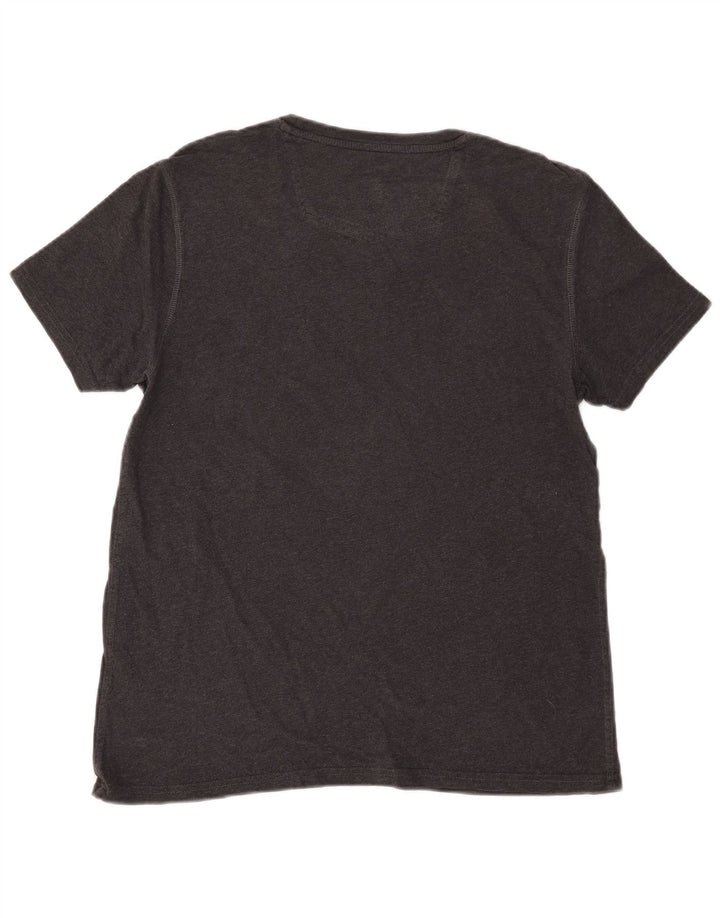 FAT FACE Camiseta Hombre Top Algodón Gris Medio