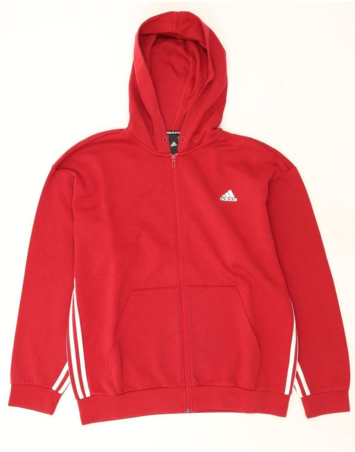 Adidas Sudadera con capucha y cremallera para hombre XL Rojo