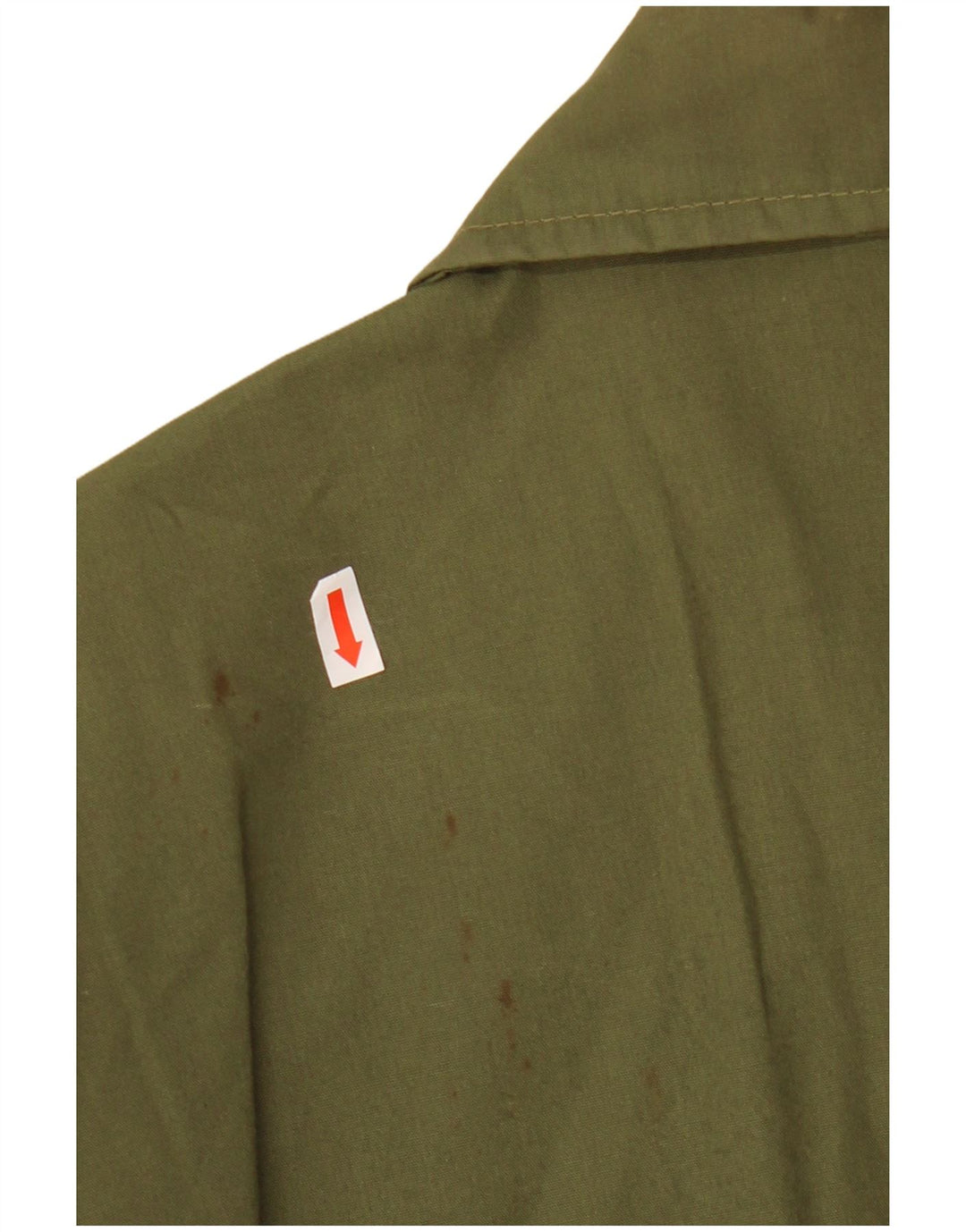 VINTAGE Chaqueta utilitaria para hombre Reino Unido 36 Poliéster caqui pequeño