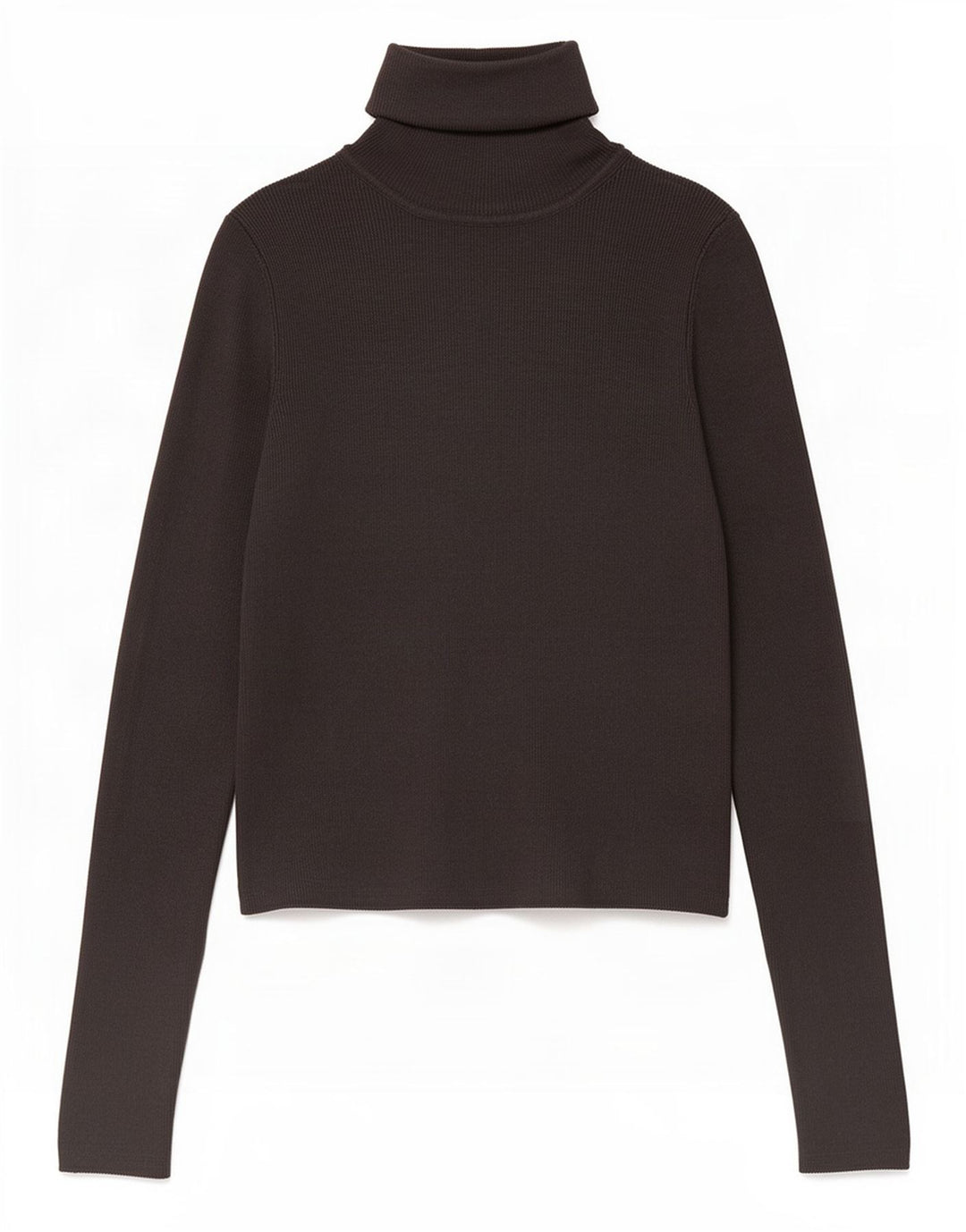 Zara Mujer Crop Roll Neck Jumper Sweater UK 42 Viscosa Gris Medio