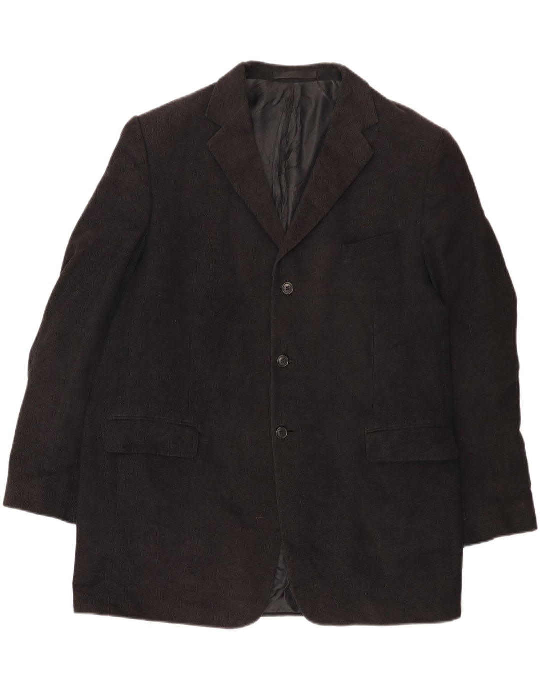 Marks & Spencer Chaqueta tipo blazer de 3 botones para hombre UK 46 XL Algodón negro