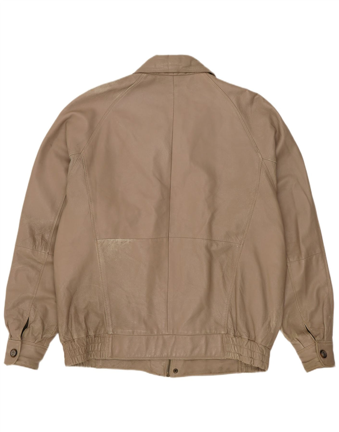 Chaqueta de cuero vintage para hombre Reino Unido 42 XL Beige