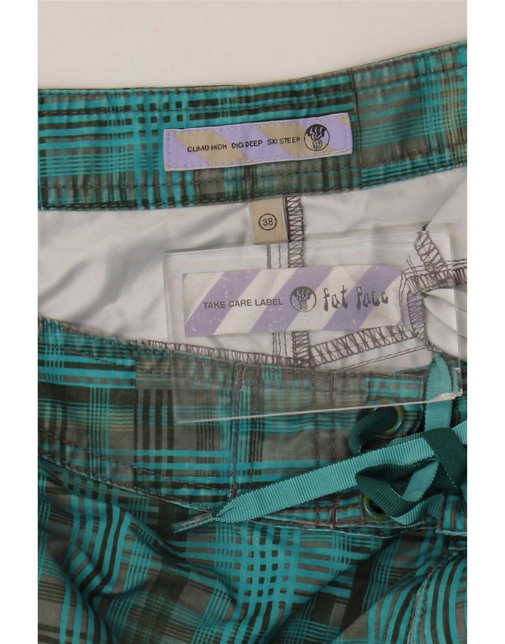 Bañador para hombre Fat Face XL Azul Cuadros Poliéster