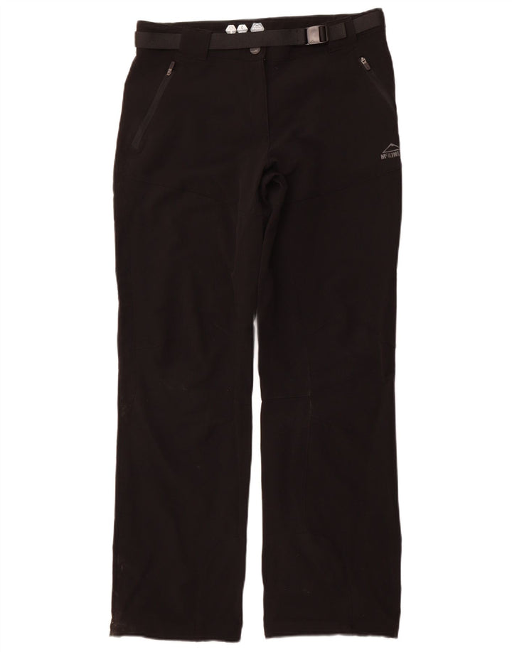 MCKINLEY Pantalones casuales rectos para mujer UK 14 Large W32 L31 Negro