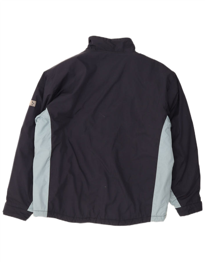 Puma Chaqueta cortavientos para hombre UK 42 XL Azul marino Colorblock Poliéster
