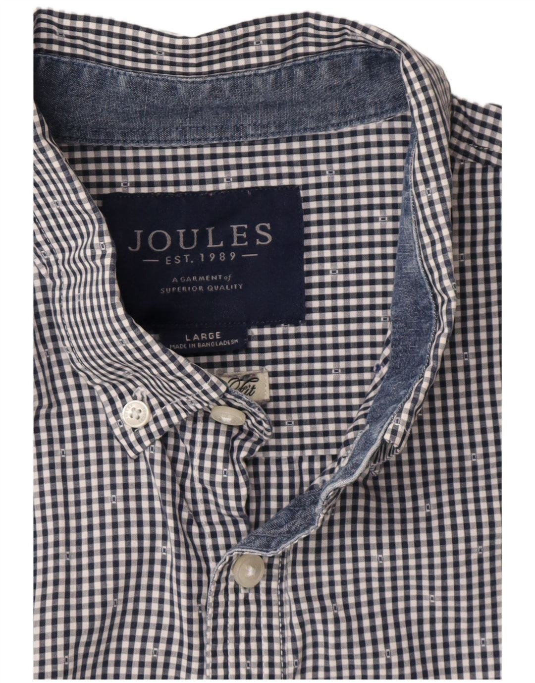 Camisa Joules para hombre talla grande a cuadros azul marino