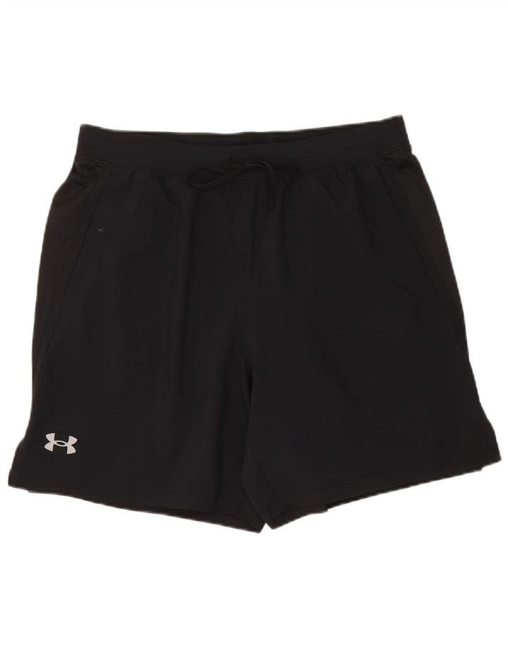 Under Armour Pantalones cortos deportivos para hombre, talla grande, negro
