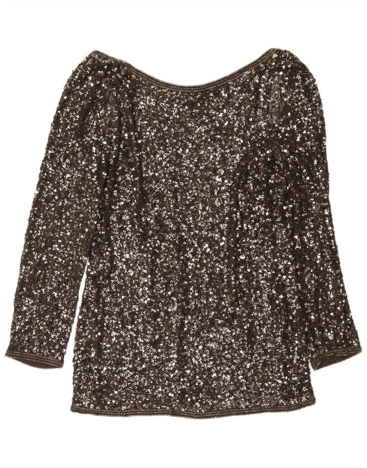 All Saints Blusa de manga larga para mujer UK 44 Gris medio