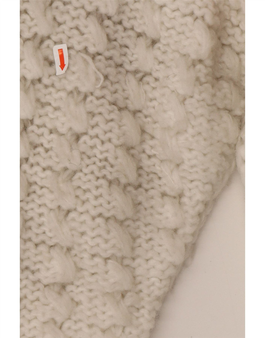 VINTAGE Suéter Cárdigan para Mujer Reino Unido 14 Blanco Medio