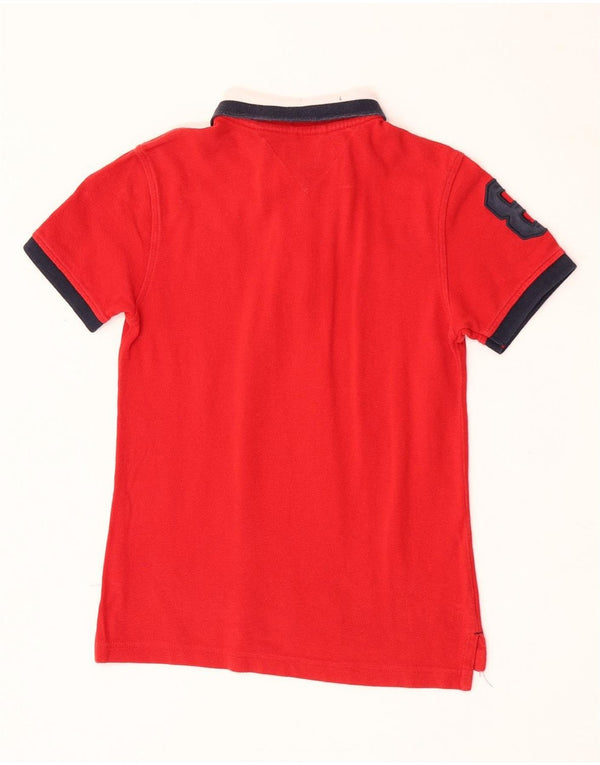 Tommy Hilfiger Polo de rugby gráfico para niños 8-9 años Pequeño Algodón rojo