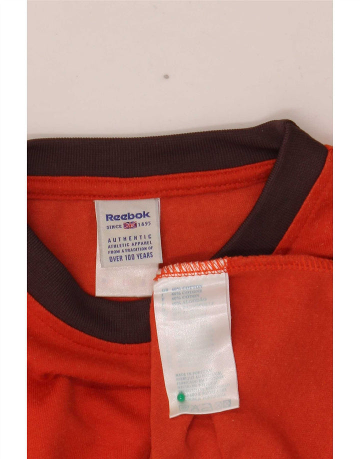 Reebok - Camiseta para hombre, talla grande, color naranja, algodón