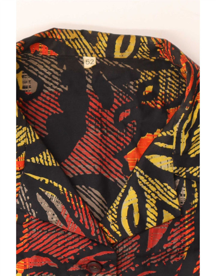 Camisa Vintage Mujer IT 52 2XL Multicolor Floral