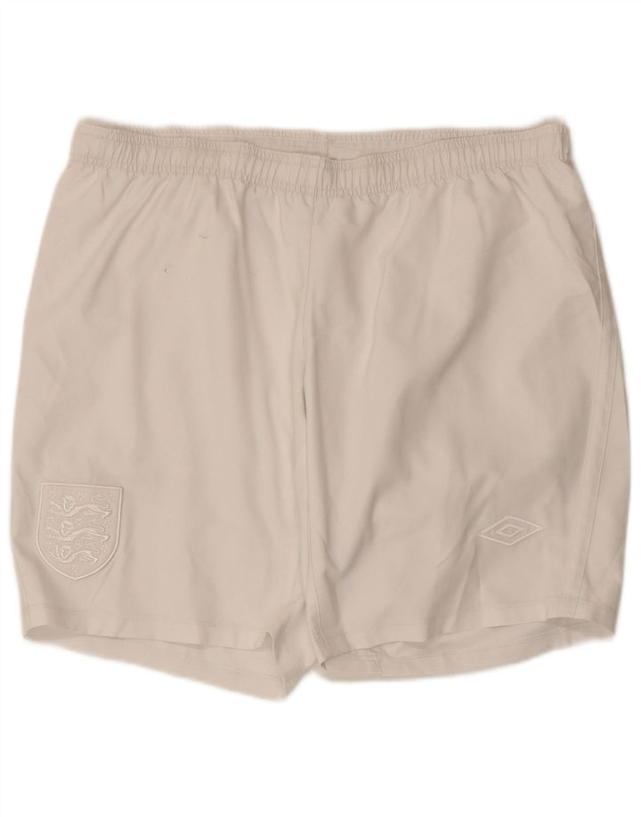 UMBRO Pantalón corto deportivo Inglaterra para hombre Poliéster blanco grande