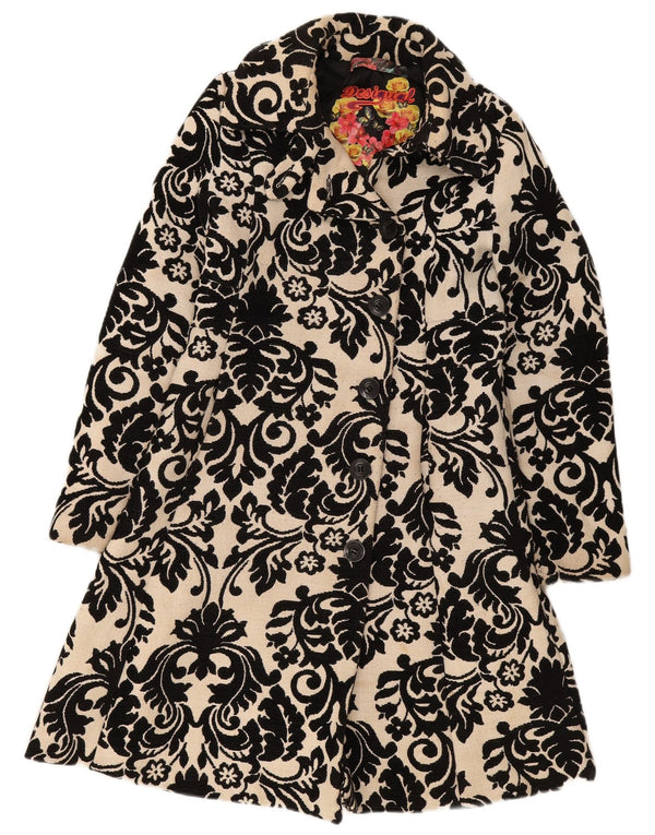Abrigo Desigual Mujer Arco Iris Gráfico EU 38 Medio Beige Floral