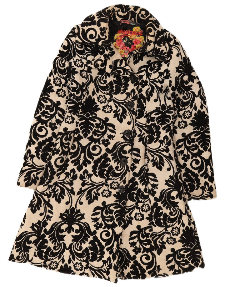Abrigo Desigual Mujer Arco Iris Gráfico EU 38 Medio Beige Floral