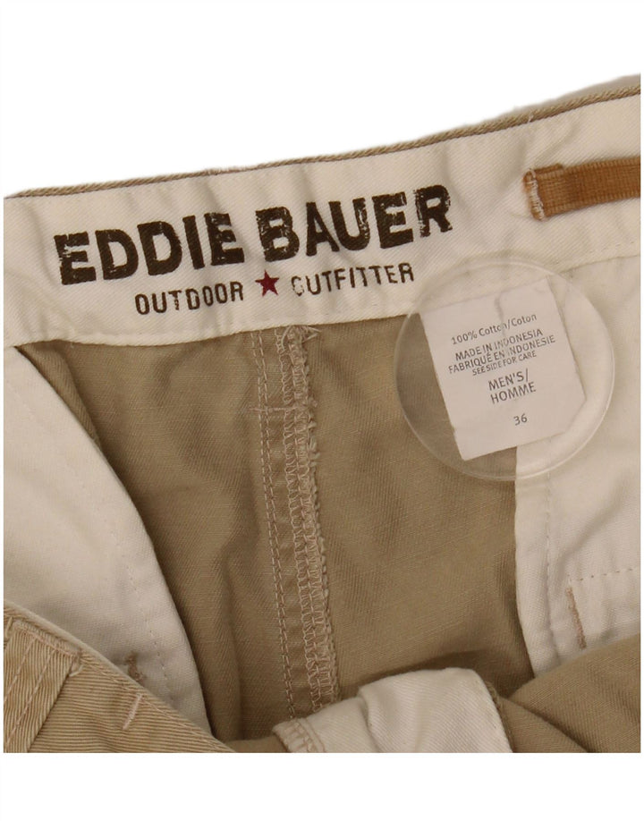 EDDIE BAUER Pantalones cortos chinos con clavijas para hombre W36 Algodón beige grande