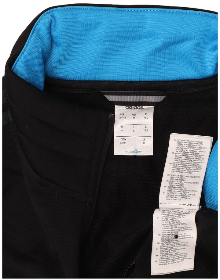 Adidas - Chaqueta de chándal para hombre, talla 40/42, poliéster negro mediano