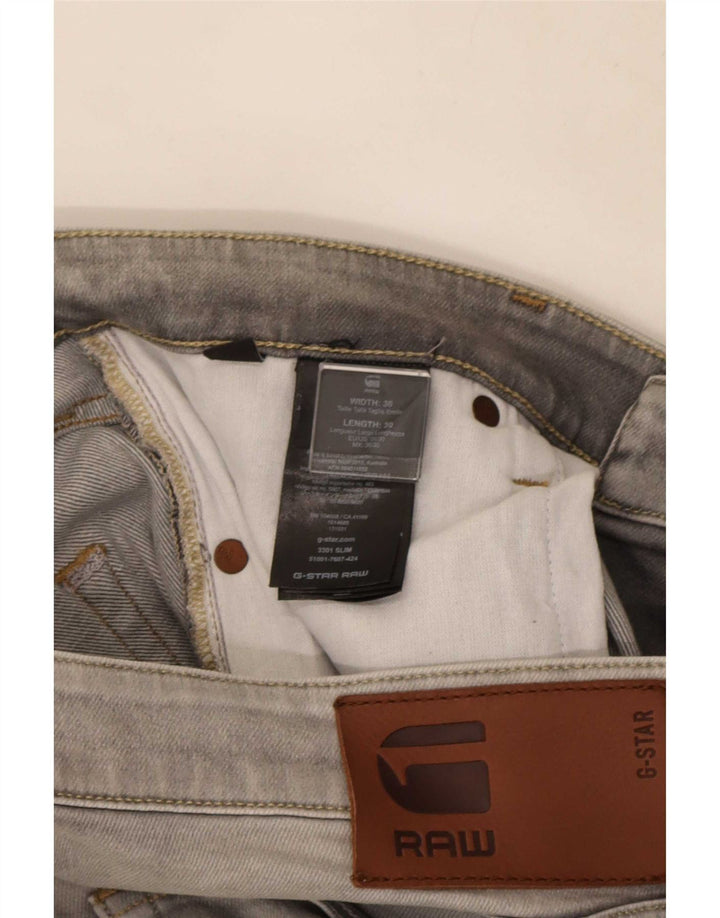 Vaqueros G-Star Hombre 3301 Slim W36 L30 Algodón Gris