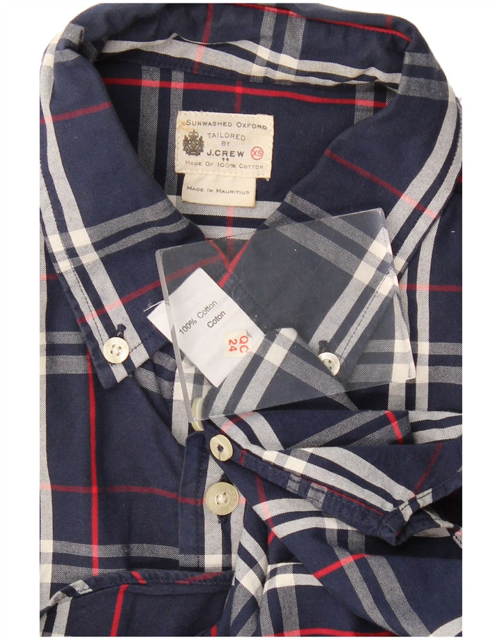 J. Crew Camisa a cuadros para hombre XS Algodón a cuadros azul marino