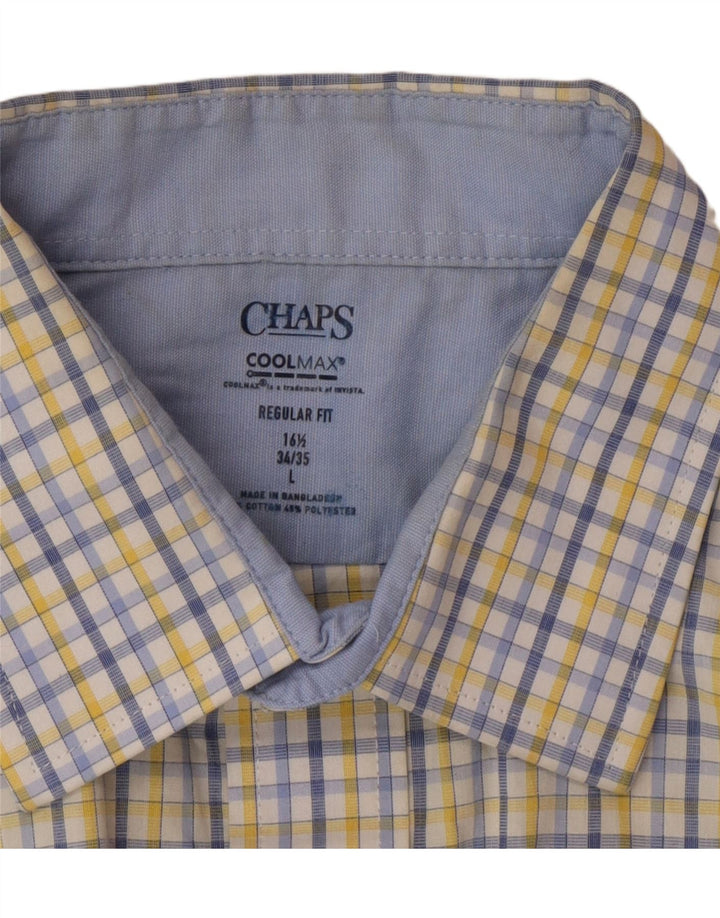 Chaps Camisa de ajuste regular para hombre talla 16 1/2 grande algodón a cuadros multicolor