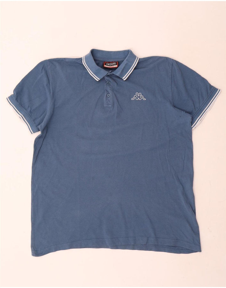 Polo Kappa Hombre De Algodón A Rayas Azul Grande