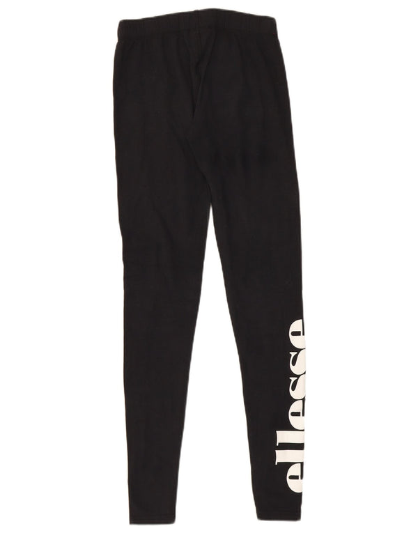 Ellesse Leggings gráficos para mujer UK 8 Small Algodón negro