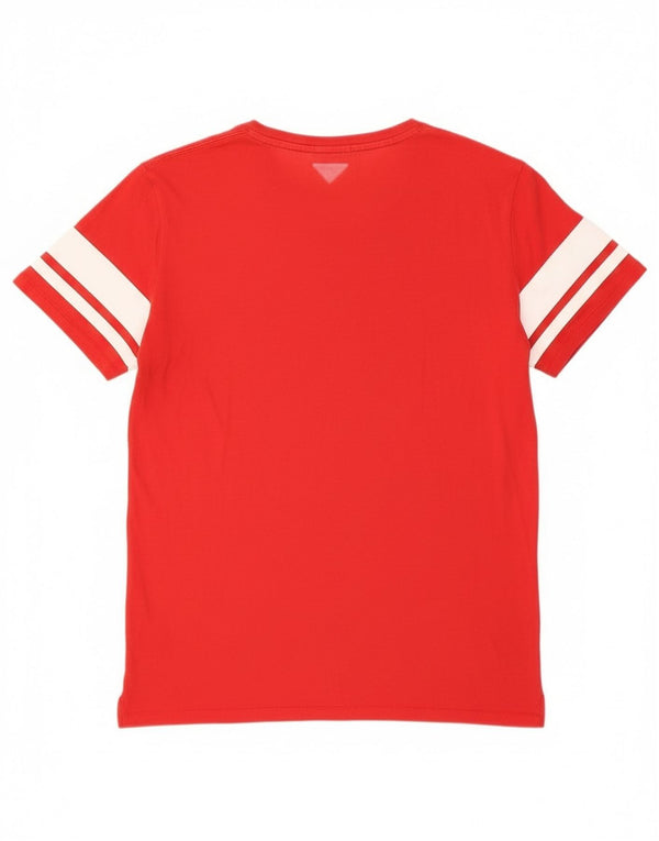 Tommy Hilfiger Camiseta gráfica para hombre Top Medium Red Cotton