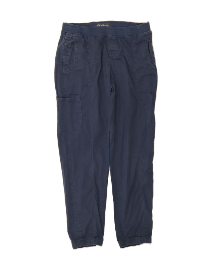 EDDIE BAUER Womens Joggers Cargo Trousers US 8 Medium W27 L27 Navy Blue Vintage Eddie Bauer and Second-Hand Eddie Bauer from Messina Hembry 