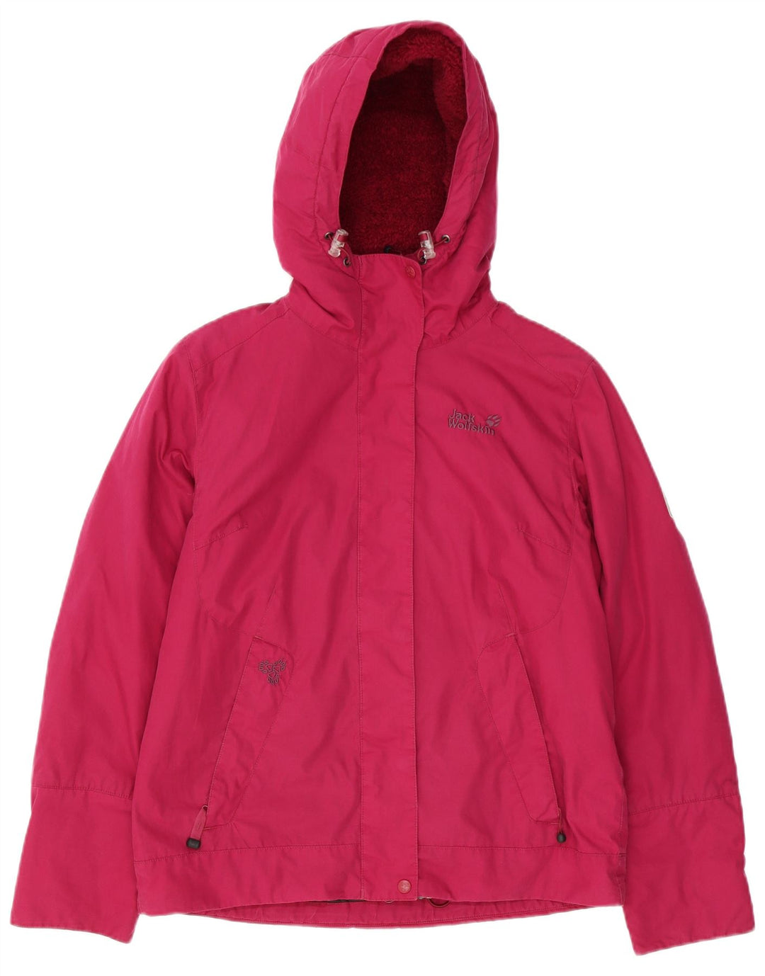 JACK WOLFSKIN Chaqueta cortavientos con capucha para mujer UK 40/40 Medium Pink