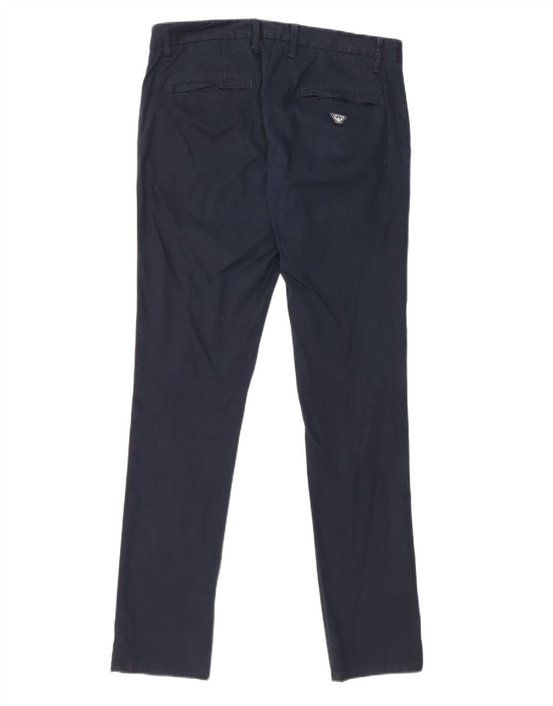 ARMANI Pantalón chino delgado para hombre IT 48 Medium W32 L33 Algodón azul marino