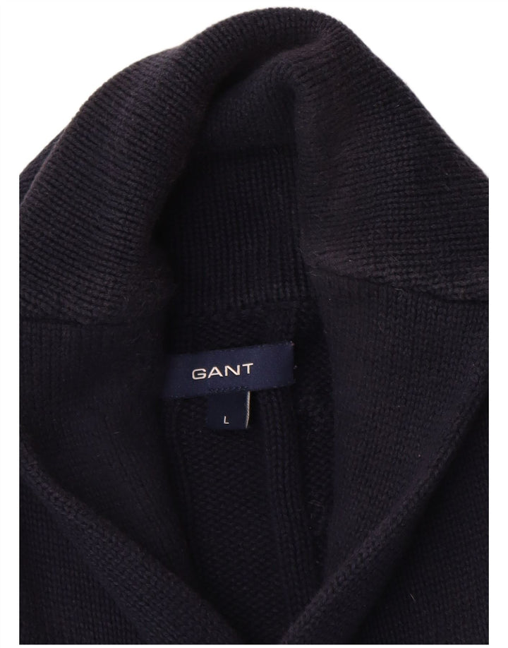 Gant - Cárdigan para hombre, talla grande, algodón azul marino