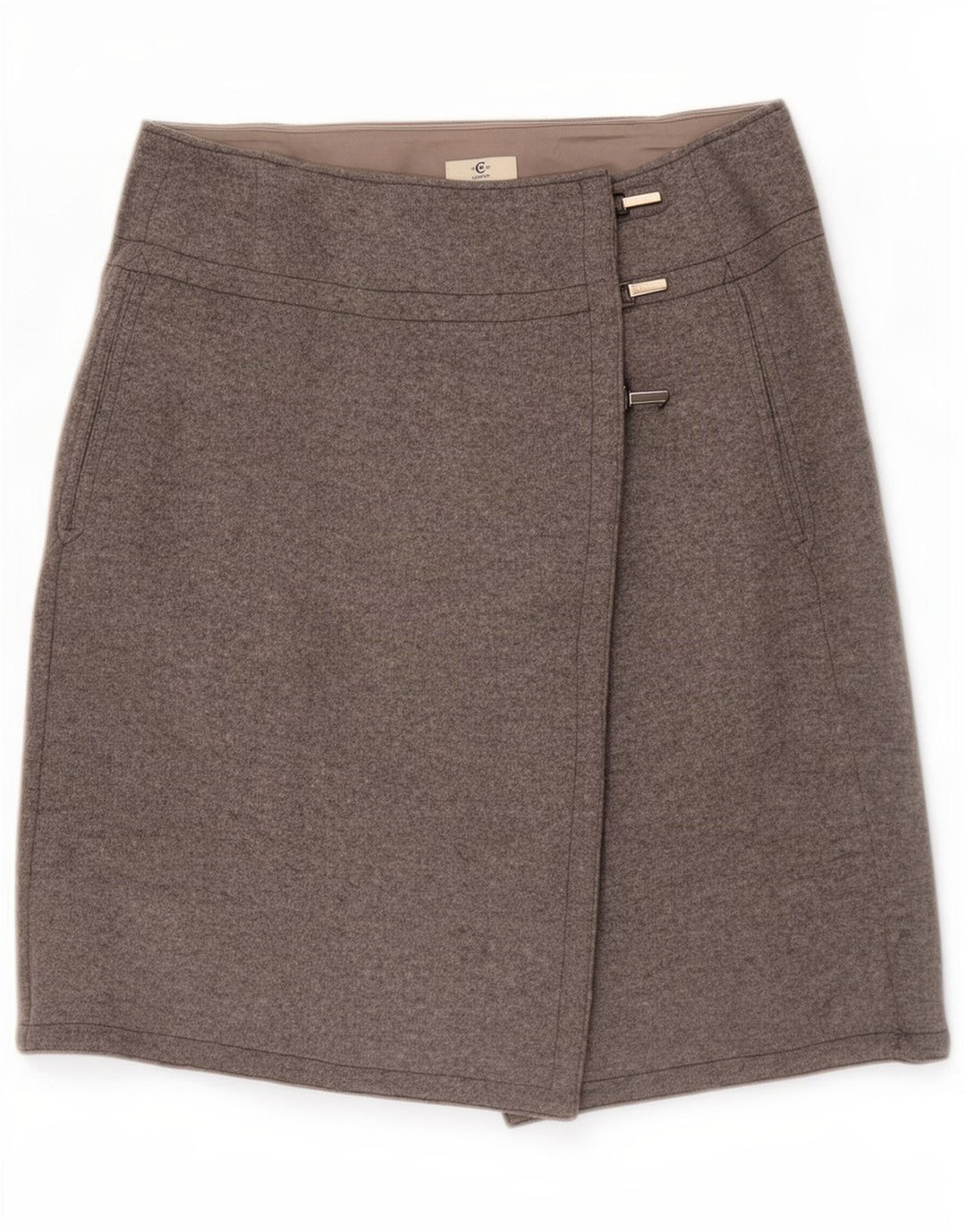 Cerruti 1881 Falda cruzada para mujer grande W32 Gris