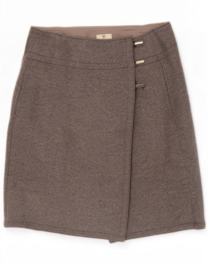 Cerruti 1881 Falda cruzada para mujer grande W32 Gris