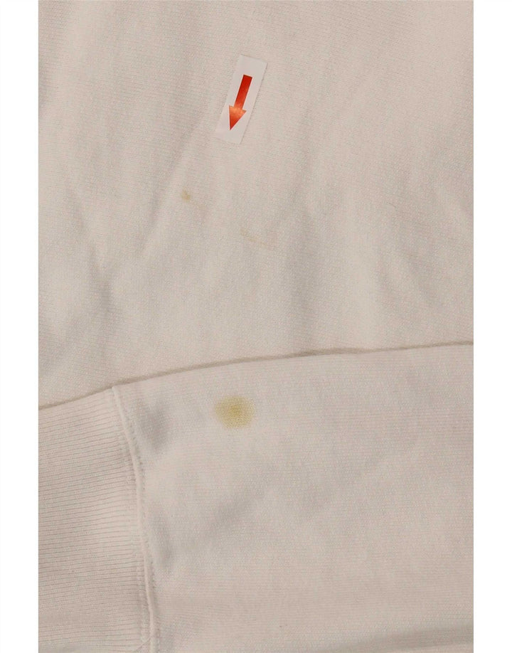 Champion Sudadera Corta De Tejido Inverso para Mujer UK 14 Medium White