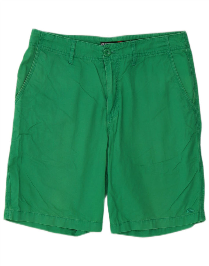 Pantalones cortos chinos Quiksilver para hombre W32 Algodón verde medio