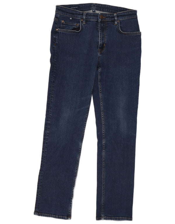 Crew Clothing Vaqueros rectos para mujer UK 10 Small W27 L27 Azul marino Algodón