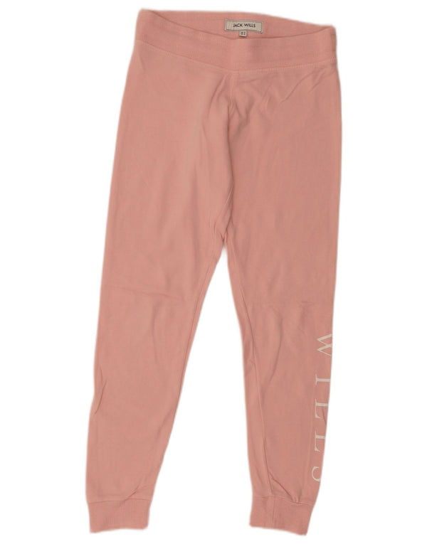 Jack Wills Pantalones de chándal gráficos para Mujer Joggers UK 8 Small Pink