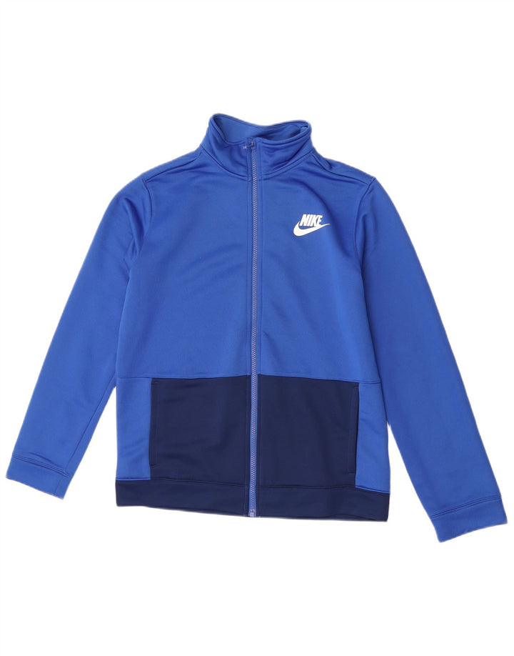 Nike Chaqueta de chándal para niños 13-14 años XL Azul Colorblock Poliéster
