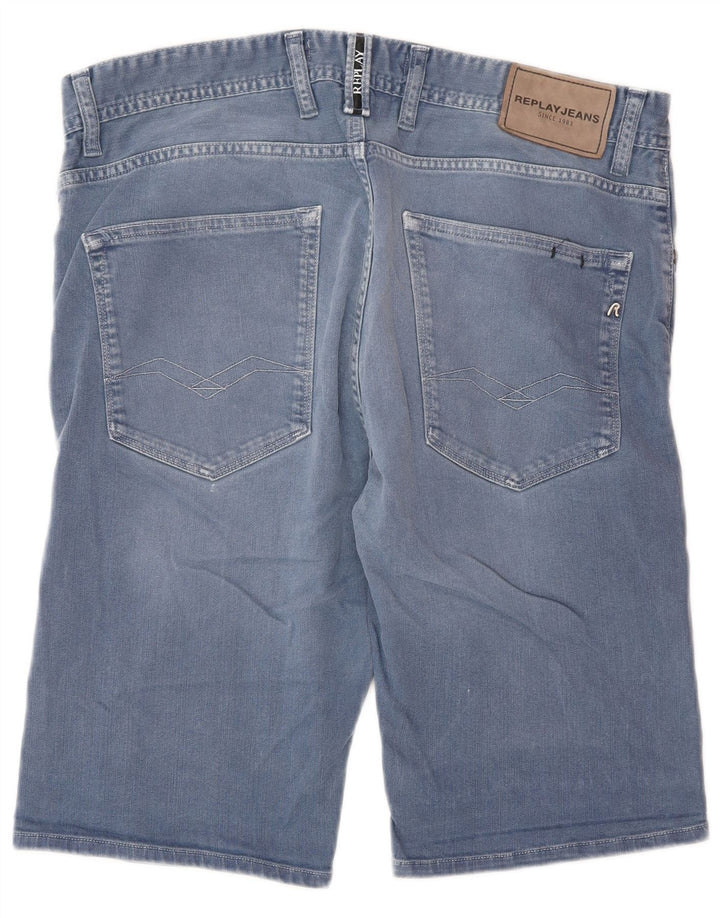 REPLAY Shorts vaqueros para hombre W32 Algodón azul medio