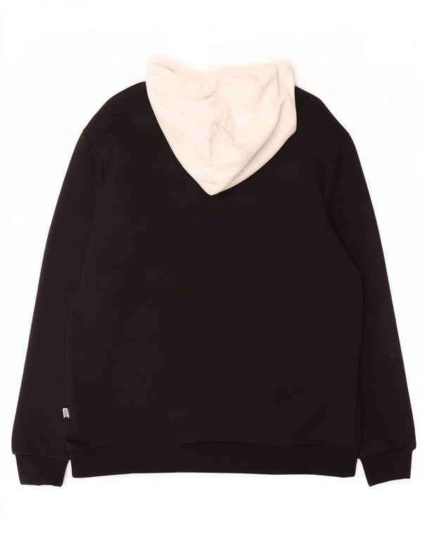 Puma Hombre Graphic Sudadera con capucha Jumper XL Negro Colorblock Algodón