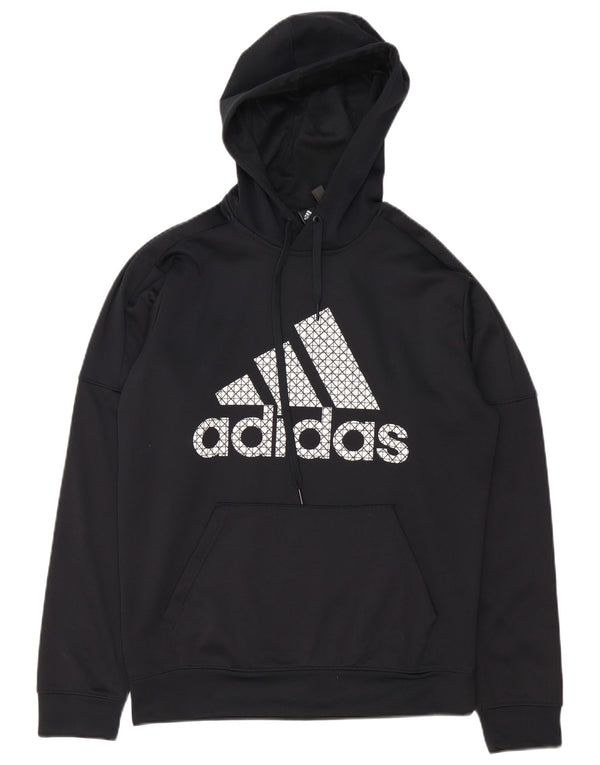 ADIDAS Hombre Climawarm Graphic Sudadera con capucha Jersey Mediano Negro Poliéster