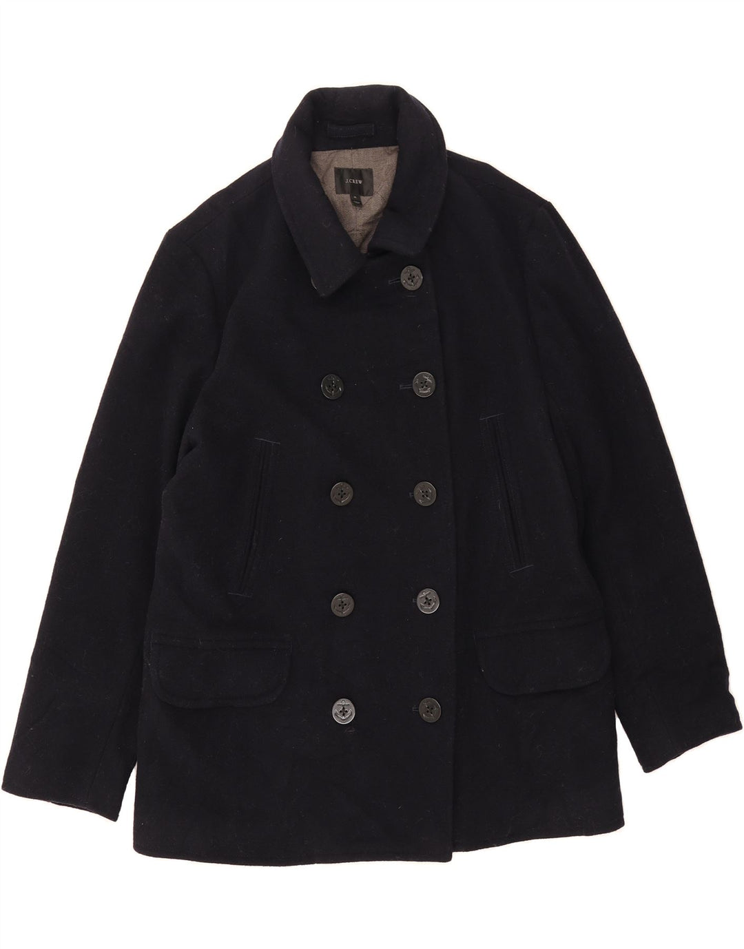 J. CREW Chaquetón para hombre UK 42 XL Lana azul marino
