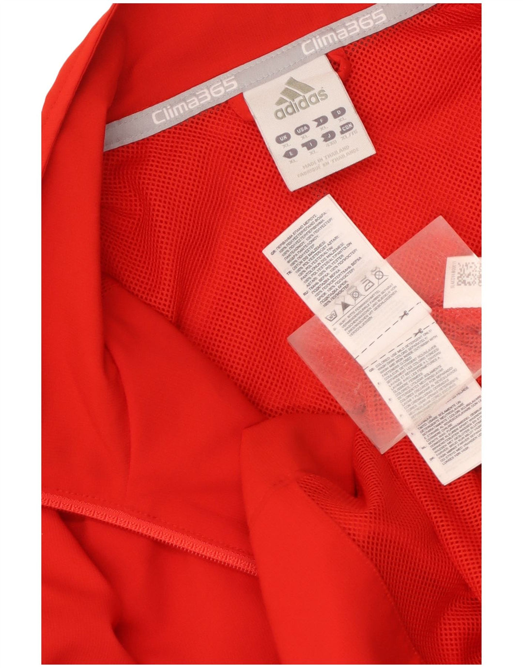 Adidas Hombre Clima 365 Chándal Top Chaqueta XL Rojo Colorblock Poliéster