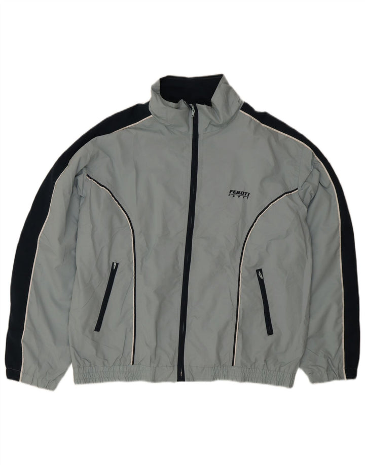 Feroti Chaqueta cortavientos para hombre UK 42 XL Azul Colorblock Poliéster