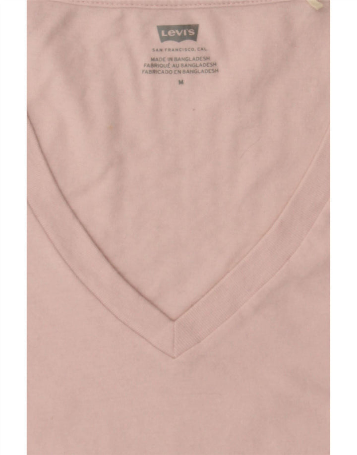 LEVI'S Womens T-Shirt Top UK 14 Medium Pink Cotton Vintage Levi's and Second-Hand Levi's from Messina Hembry 