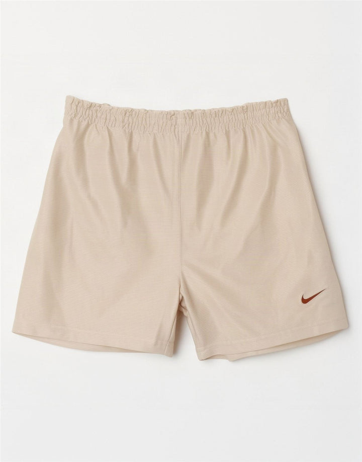 Nike - Pantalones cortos deportivos para hombre, talla 42/44, poliéster blanco grande