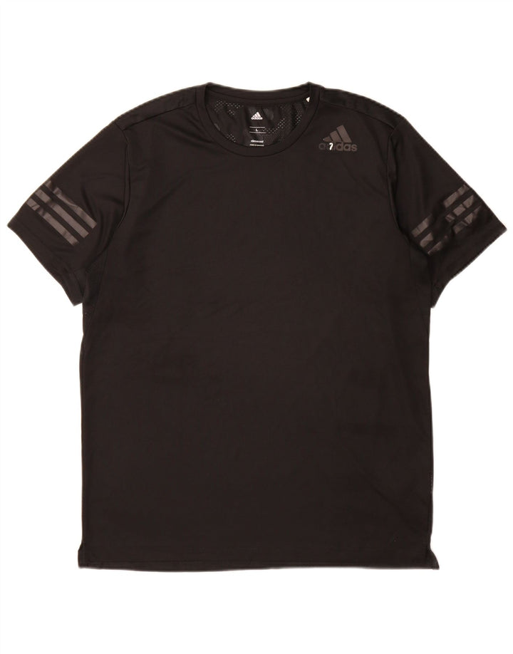 Adidas Mens Climacool Camiseta Top Grande Poliéster Negro